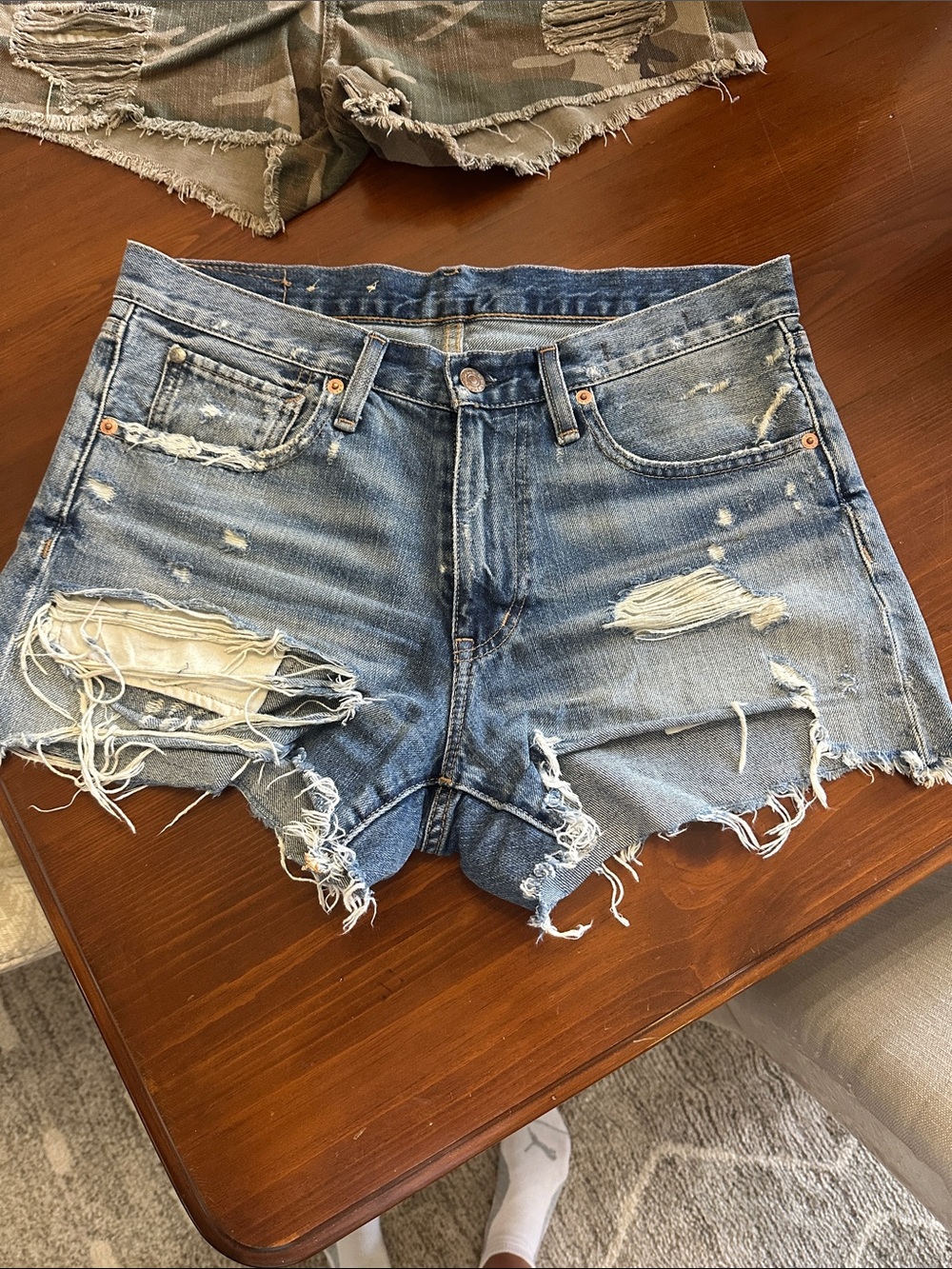 Denim & Supply Ralph Lauren Distressed Denim Cutoff Shorts - - Picture 2 of 7